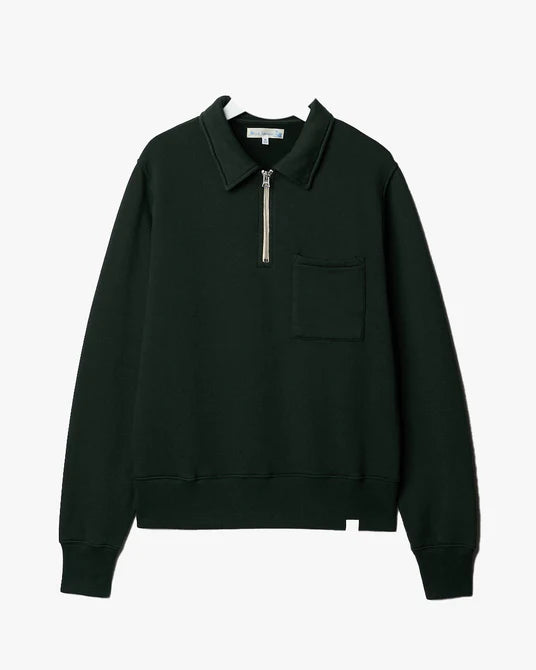MZB ZIPC01 Zip Collar Sweatshirt 11oz Forest