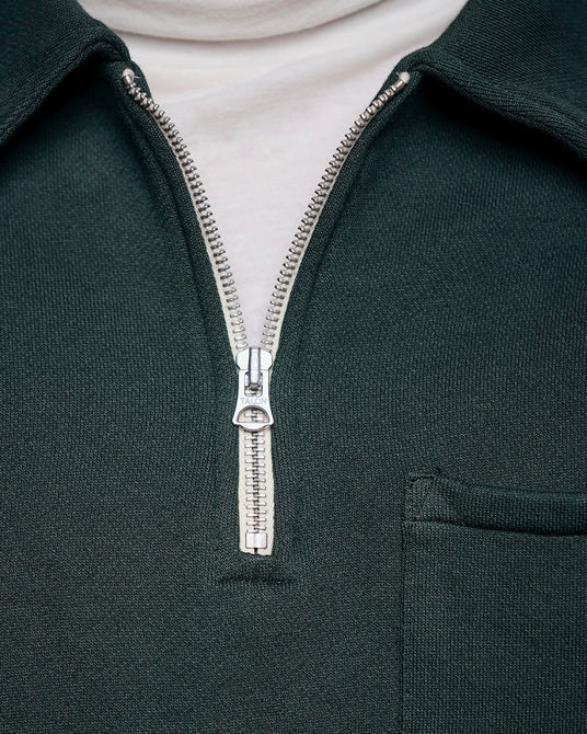 MZB ZIPC01 Zip Collar Sweatshirt 11oz Forest