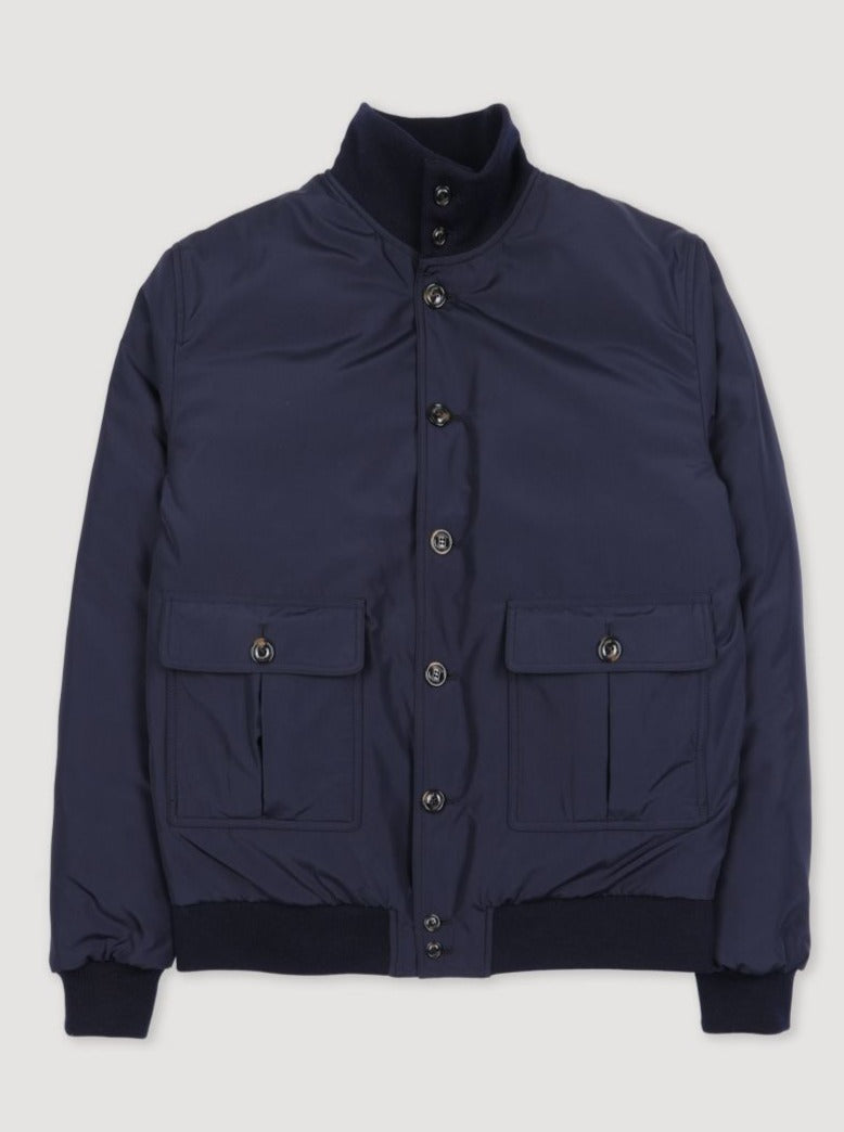 VSR VALSTARINO Down Padded Bomber Jacket Navy/ Militare