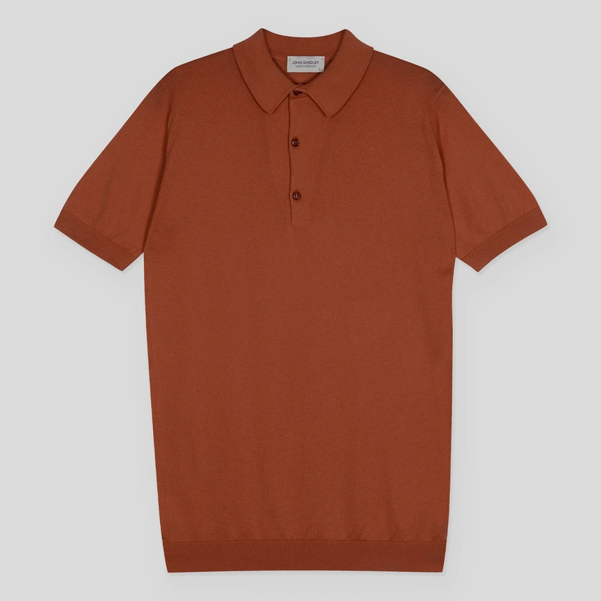 JSY ADRIAN Men Sea Island Cotton Shirt Baked Red