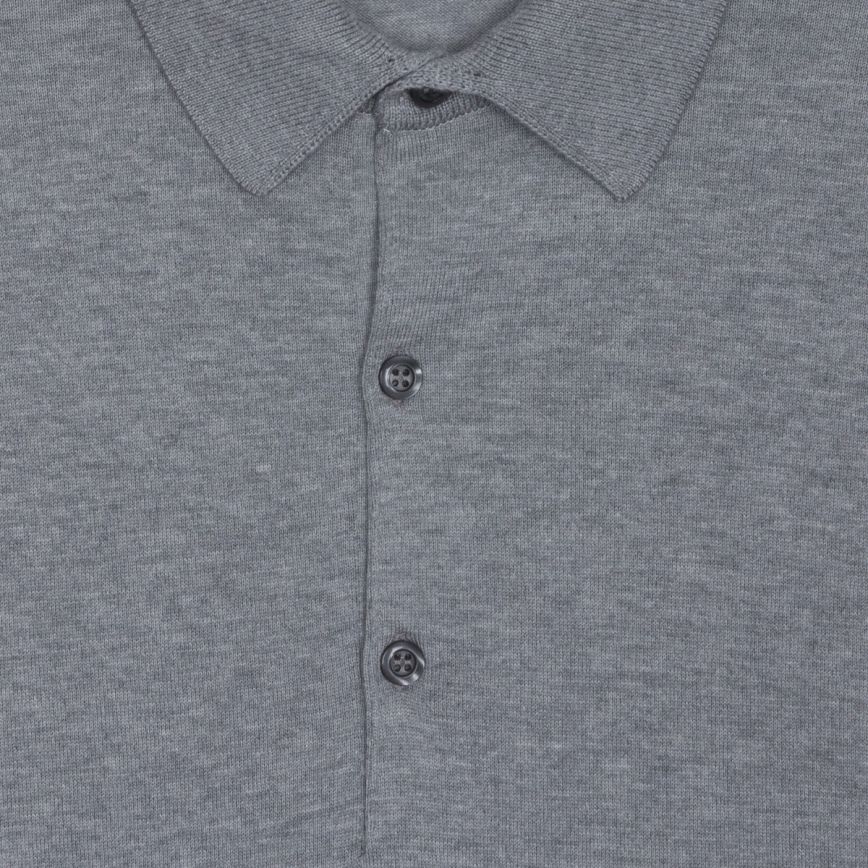 JSY ADRIAN Men Sea Island Cotton Shirt Silver