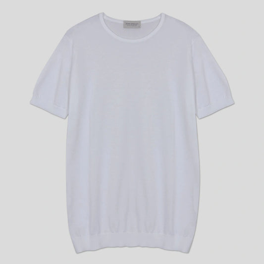 JSY BELDEN Men Sea Island Cotton T-Shirt CN SS White