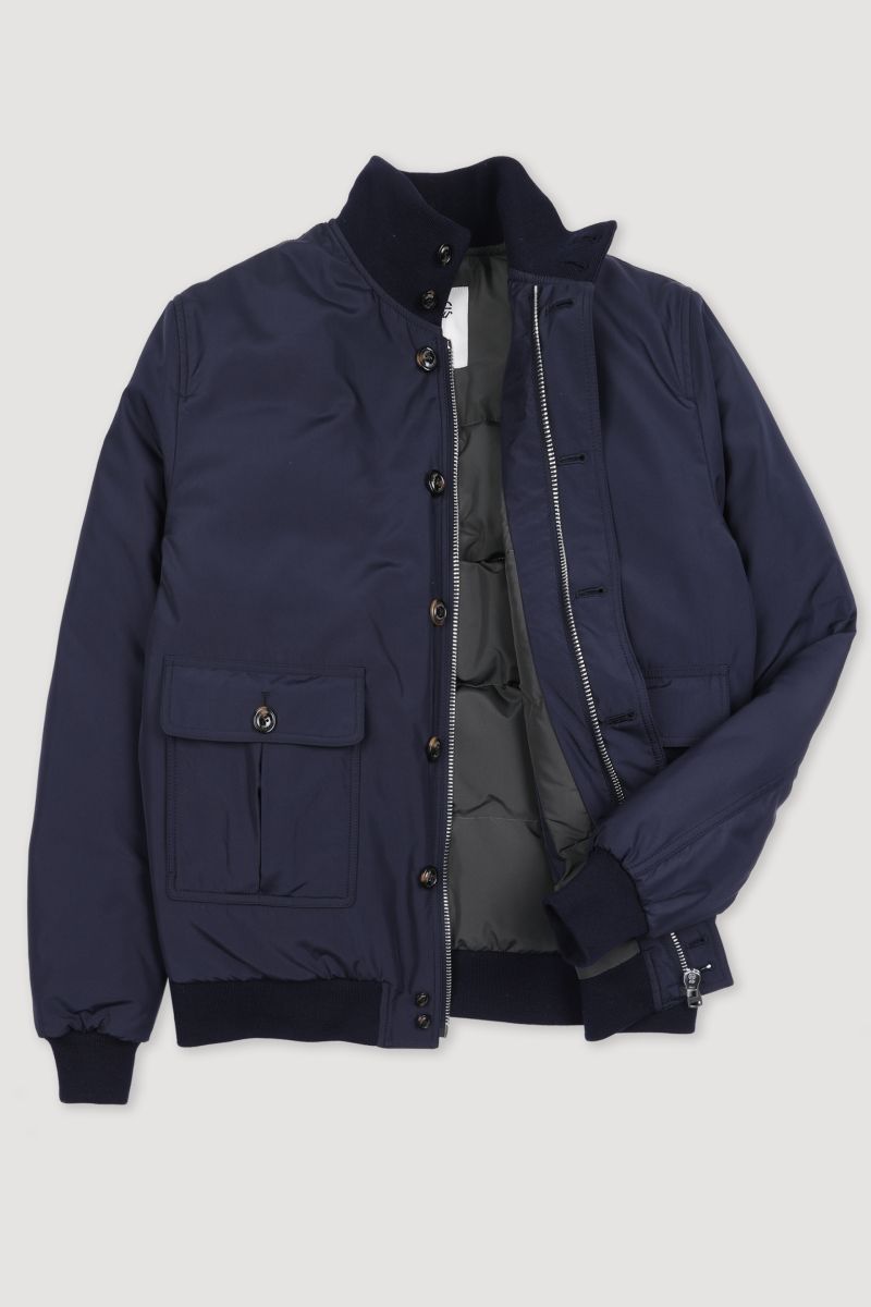 VSR VALSTARINO Down Padded Bomber Jacket Navy/ Militare