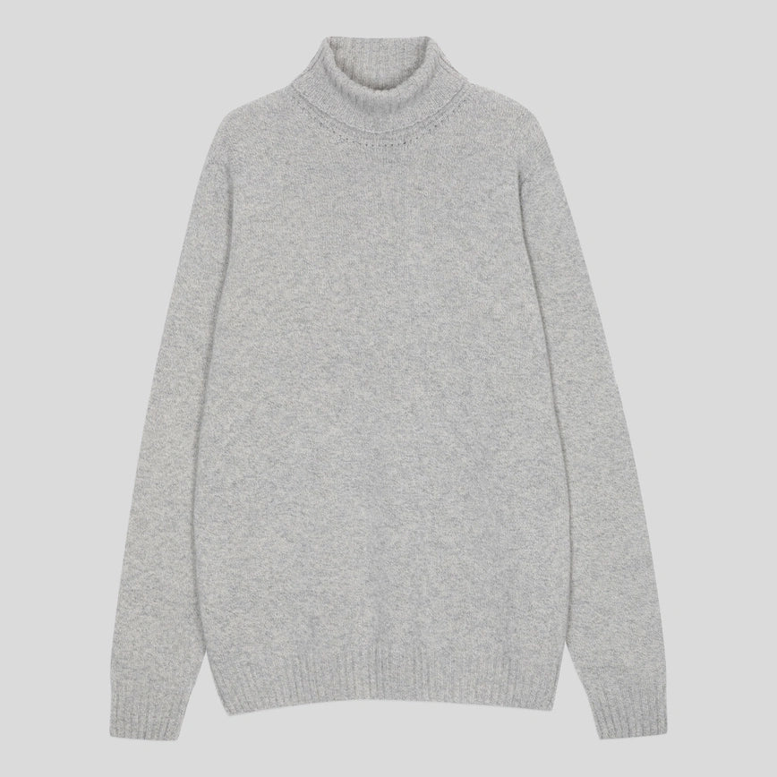 JSY FAISAL Men Cashmere X Merino Wool Roll Neck Pullover Polar
