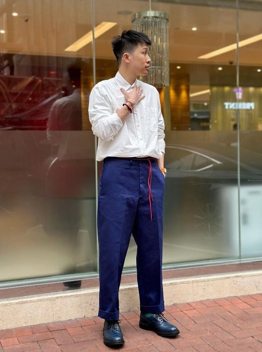MERZB CHINO01 Cotton Twill Chino Ink Blue