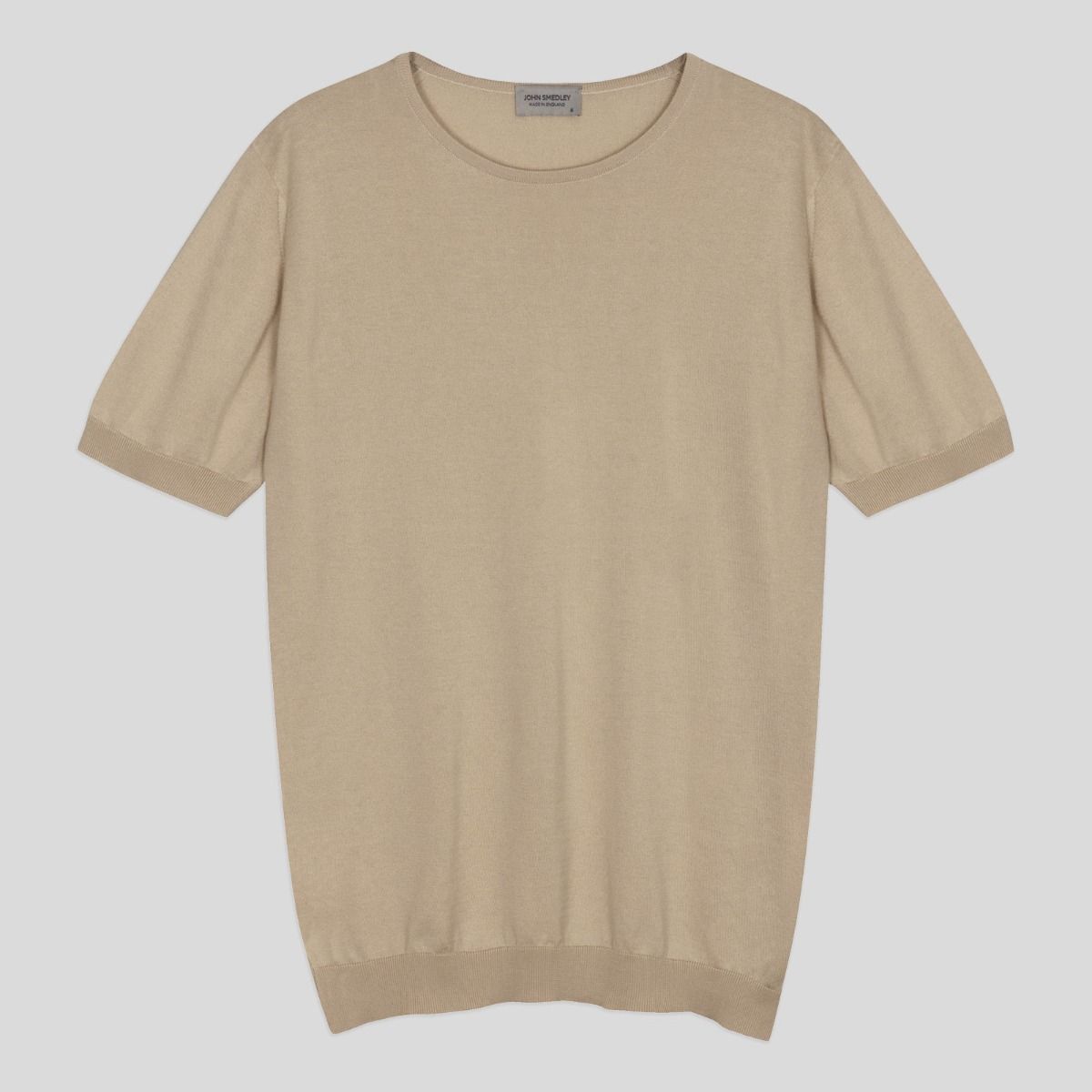 JSY BELDEN Men Sea Island Cotton T-Shirt CN SS Almond