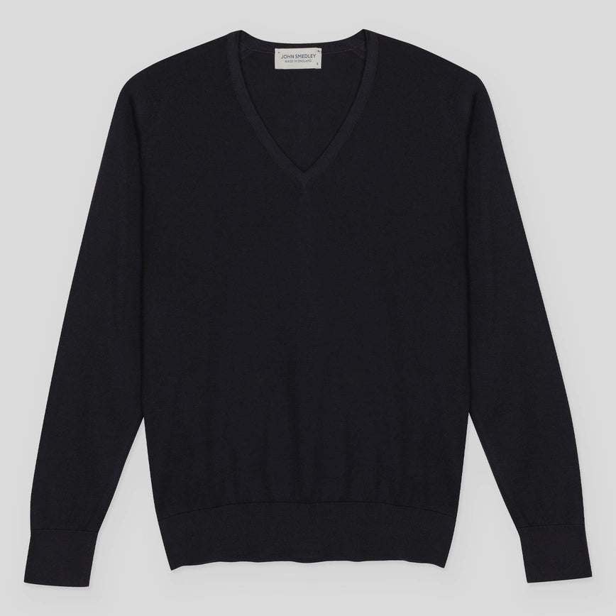 JSY JULIE Women Sea Island Cotton Long Sweater Navy