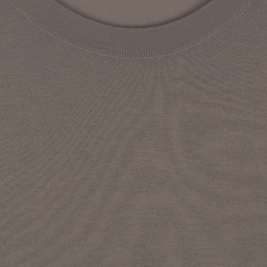 JSY KEMPTON Men Sea Island Cotton T-Shirt Beige Musk