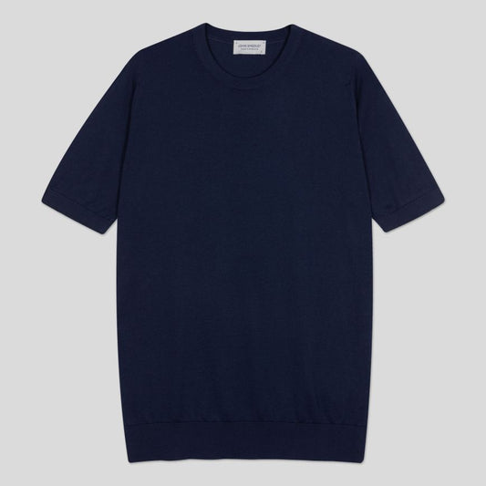 JSY KEMPTON Men Sea Island Cotton T-Shirt Navy