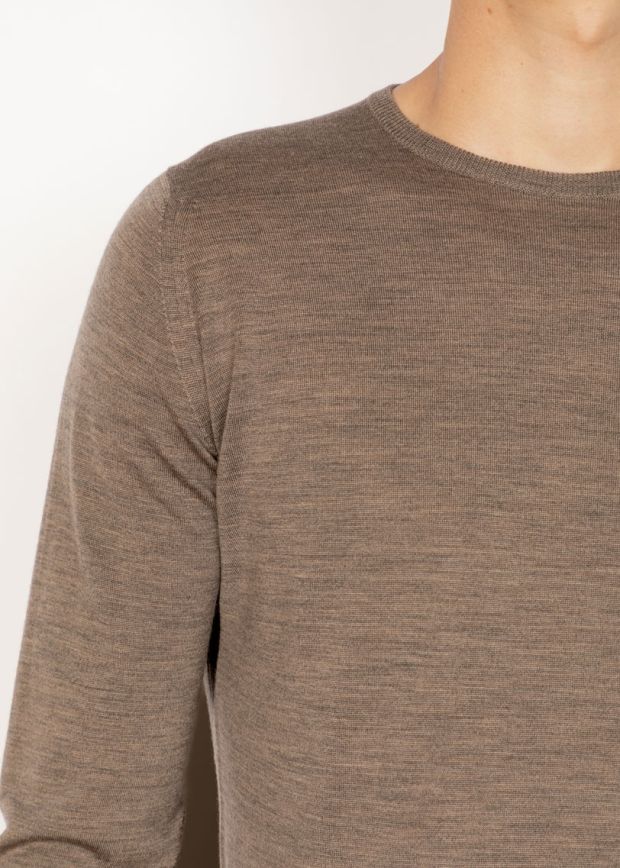 JSY LUNDY Men Merino Wool Pullover Mushroom