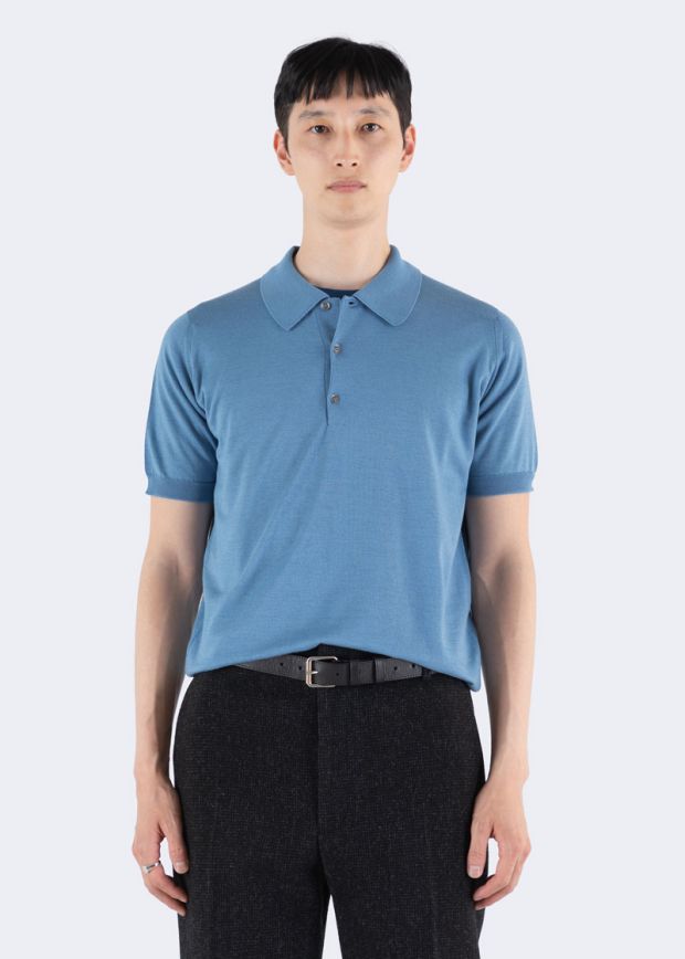 JSY PEAKS Men Merino X Cotton Shirt Azul