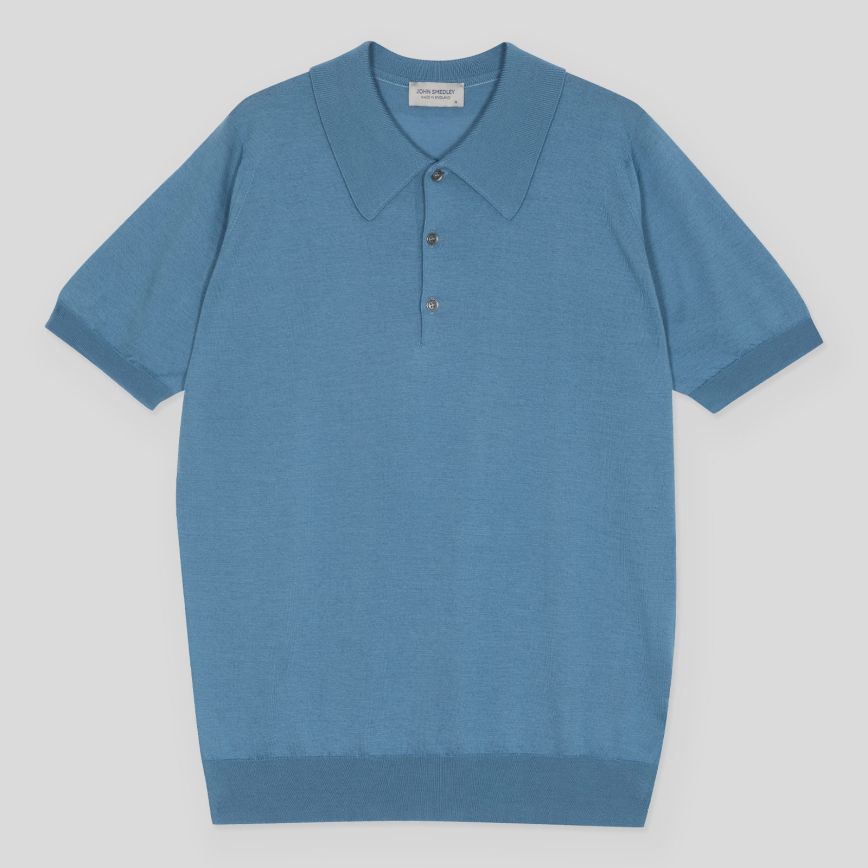 JSY PEAKS Men Merino X Cotton Shirt Azul