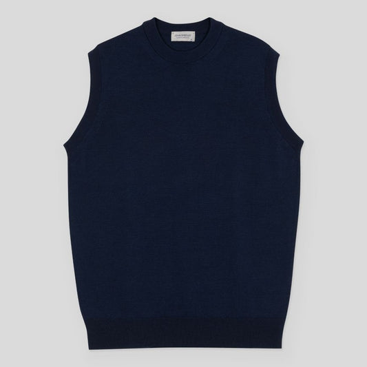 JSY STEPFORD Men Merino Tank Hemingway Blue