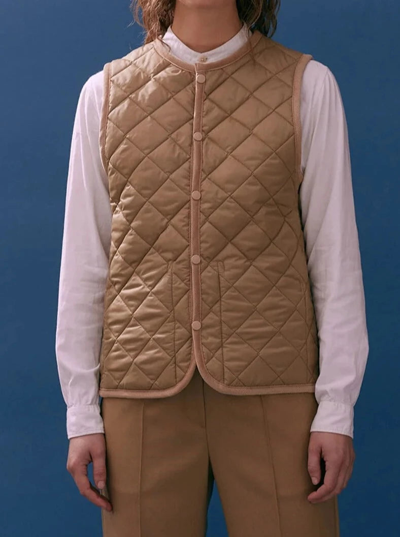 LVH Women CORNARD Lavenster Quilted Gilet Ochre