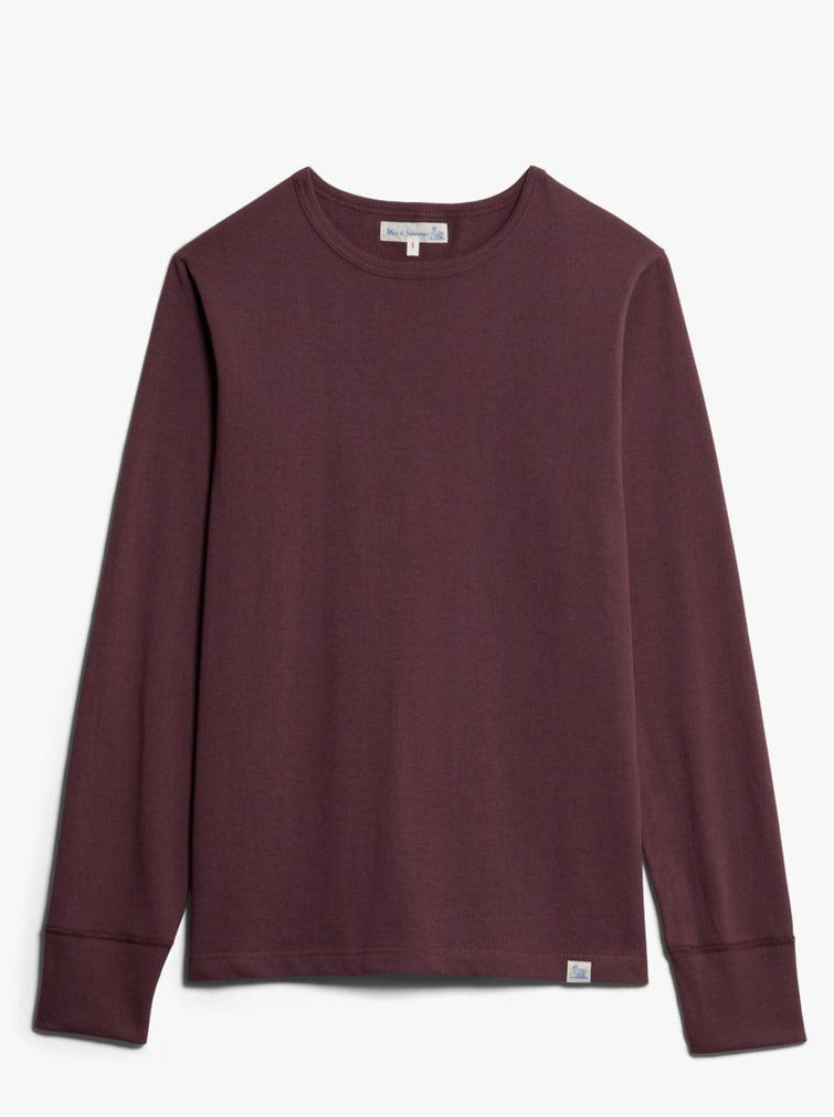 MZB Men's 215LS Long Sleeve T-shirt 8.6oz Red Oak