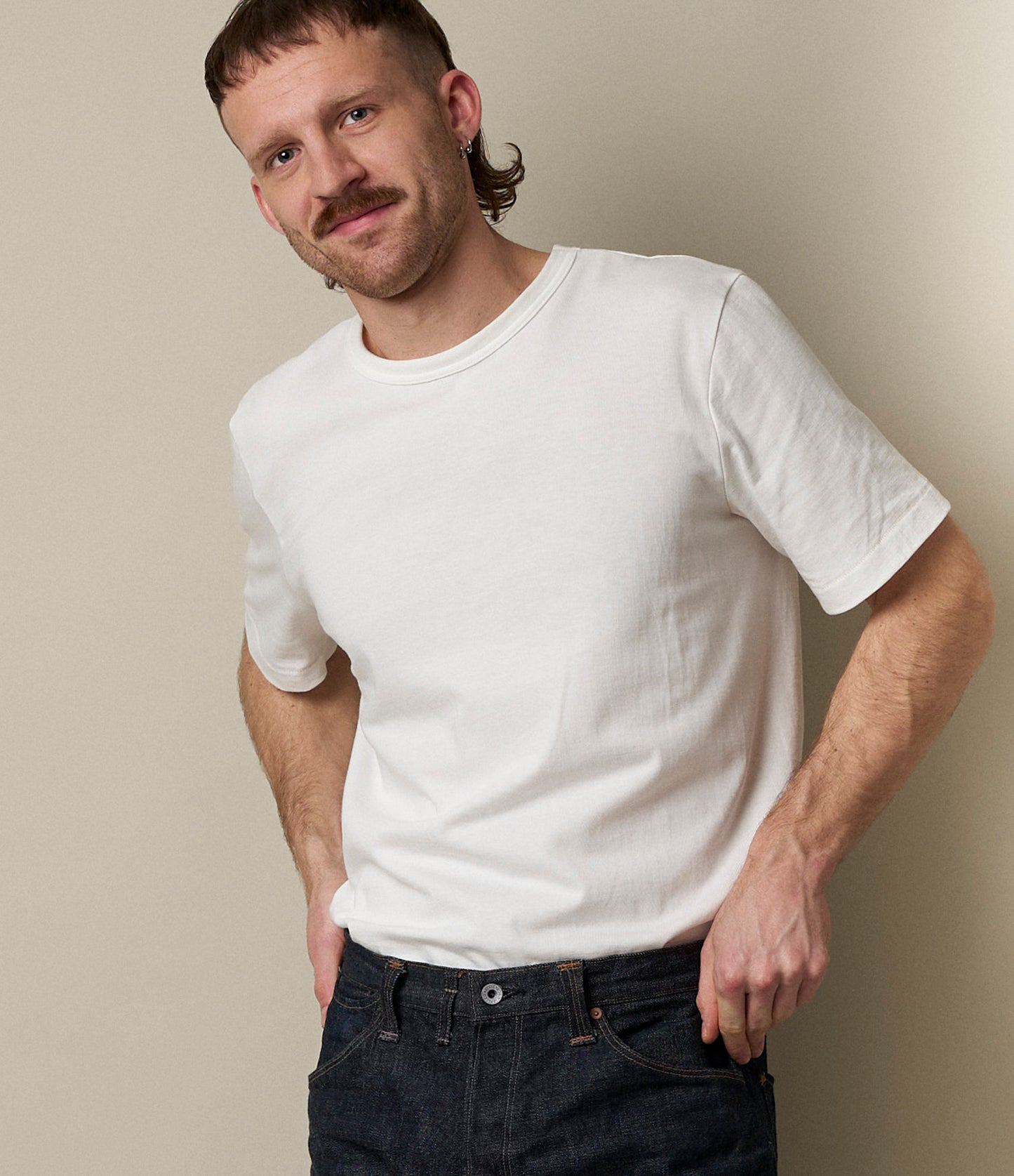 MZB Men's 214 Relaxed T-Shirt White