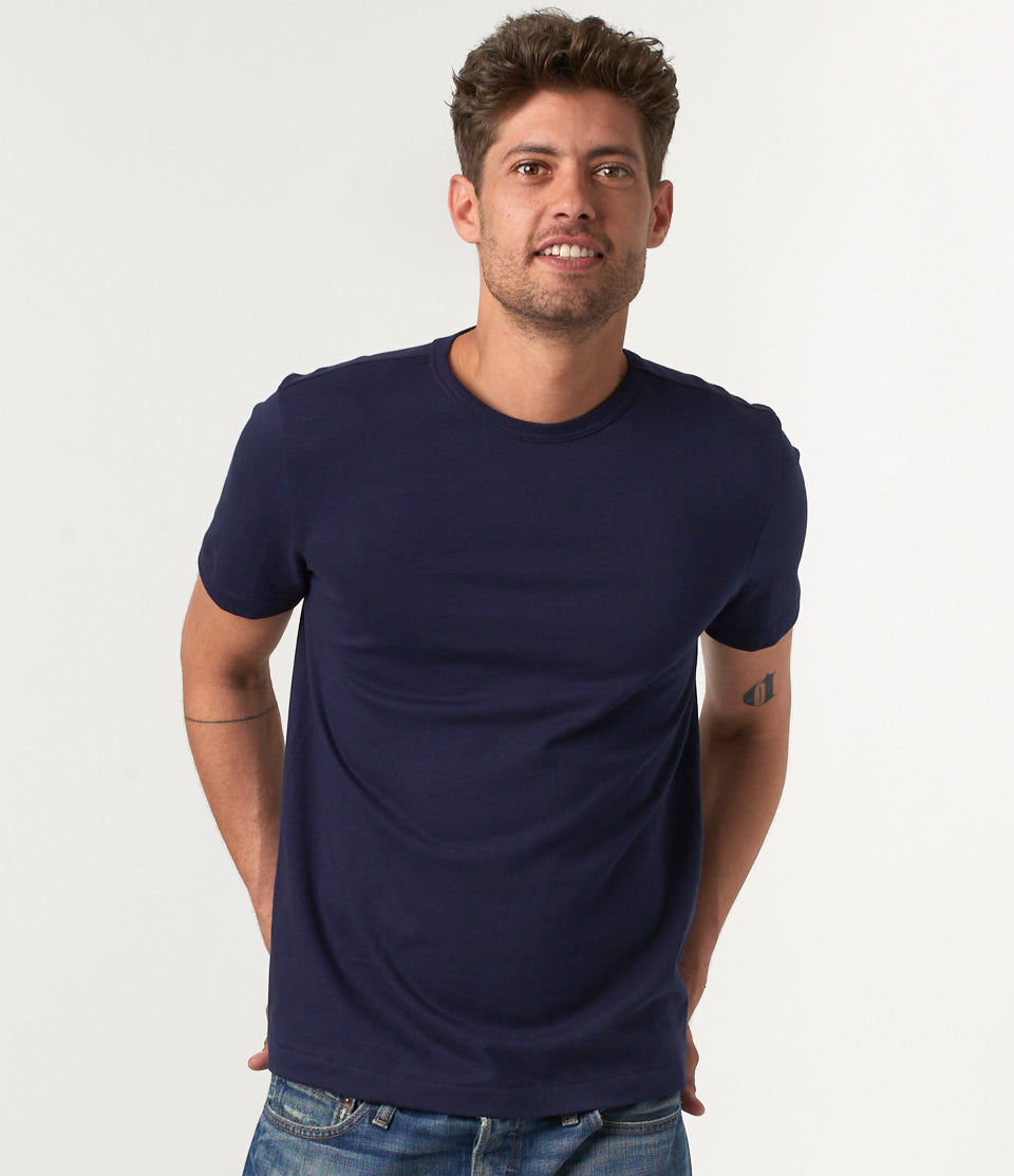 MZB Men's 215 Crew Neck T-Shirt 8.6oz Ink Blue