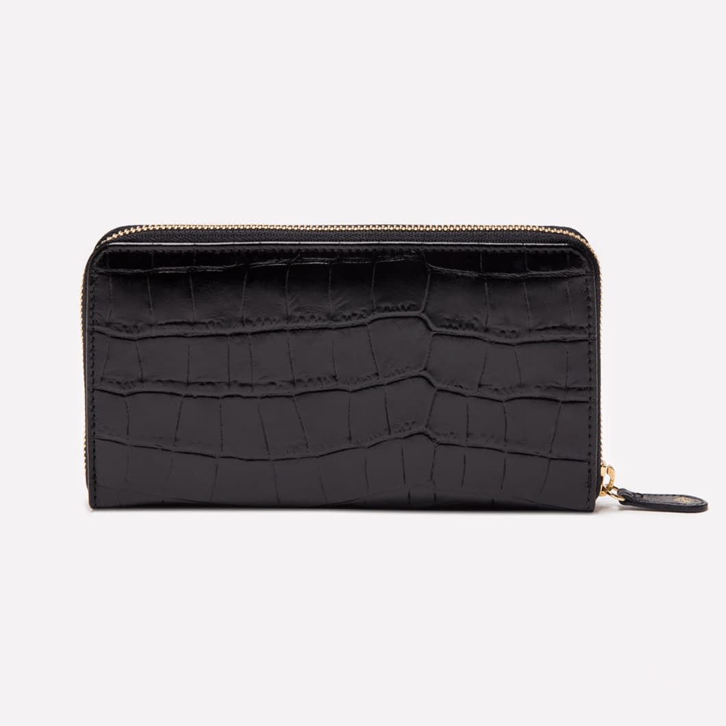 ETR CROCO Large Zip Around Purse