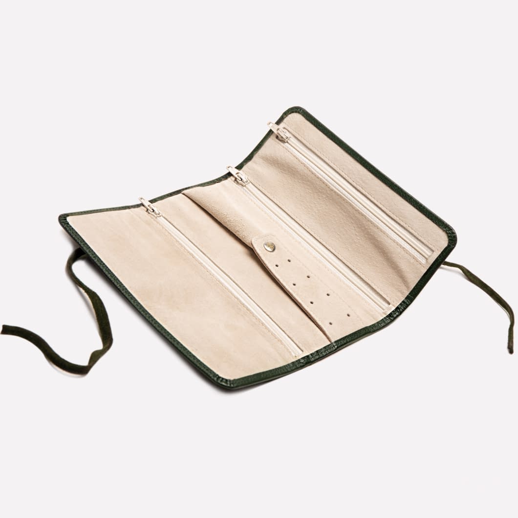 ETR CAPRA Ecru Large Jewellery Roll