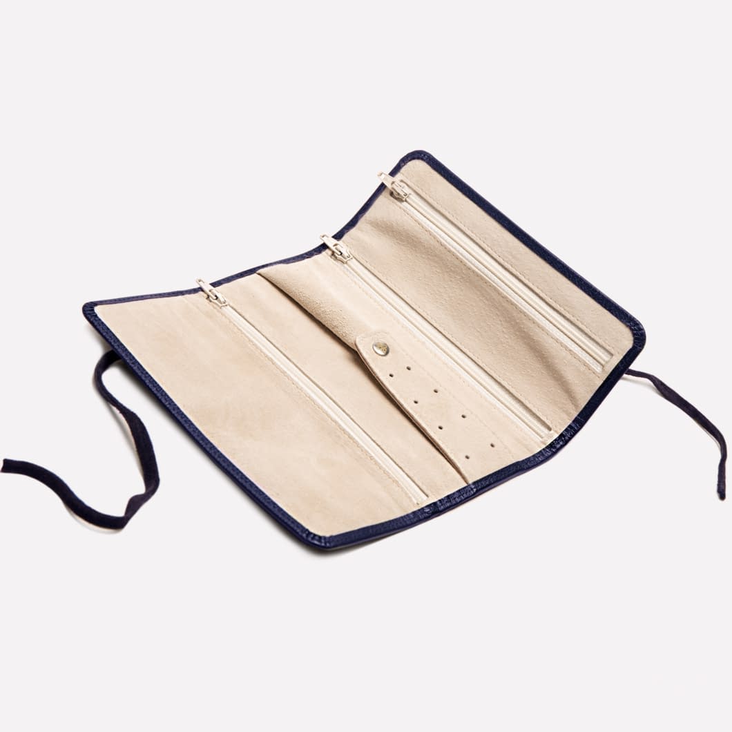 ETR CAPRA Ecru Large Jewellery Roll