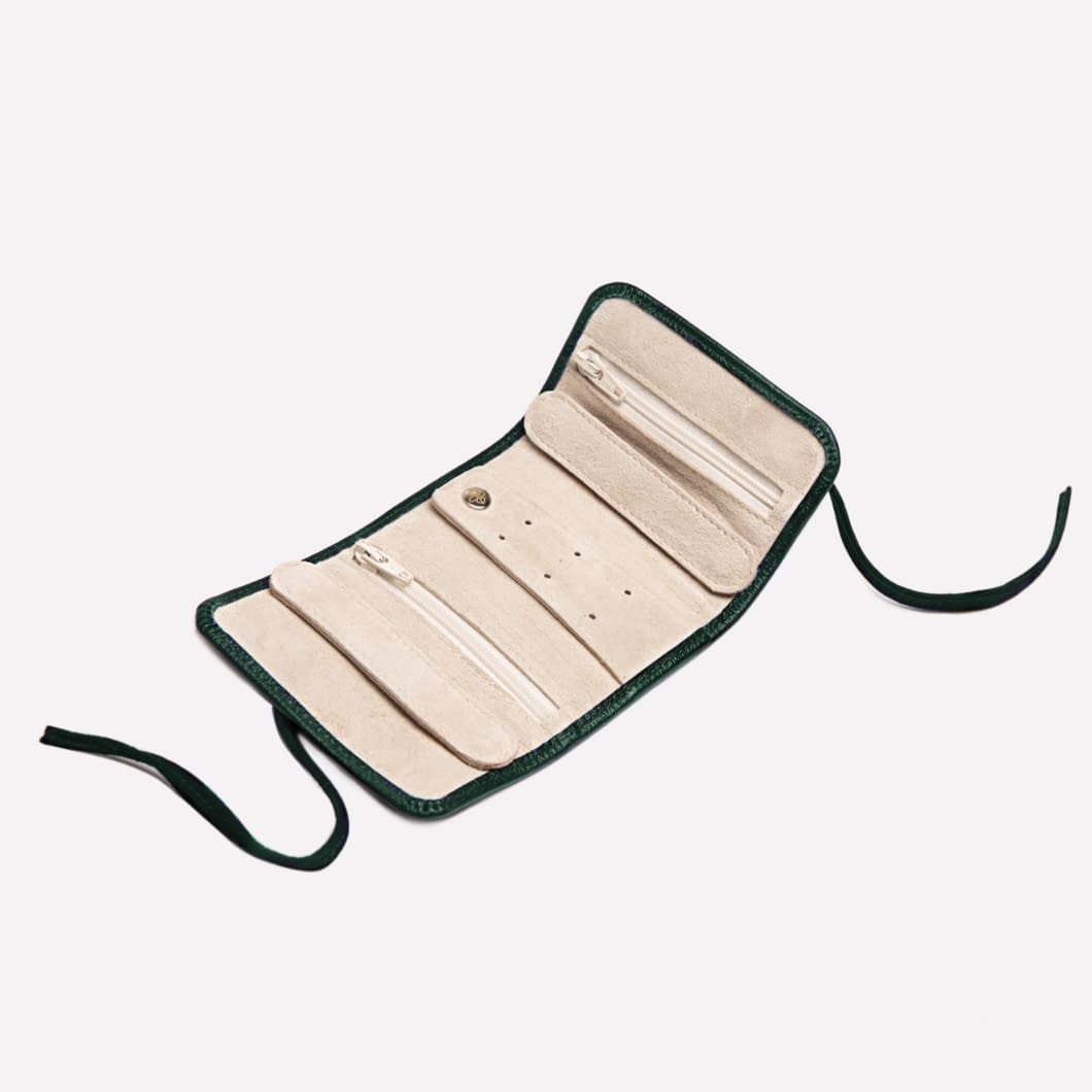 ETR CAPRA Ecru Mini Jewellery Roll