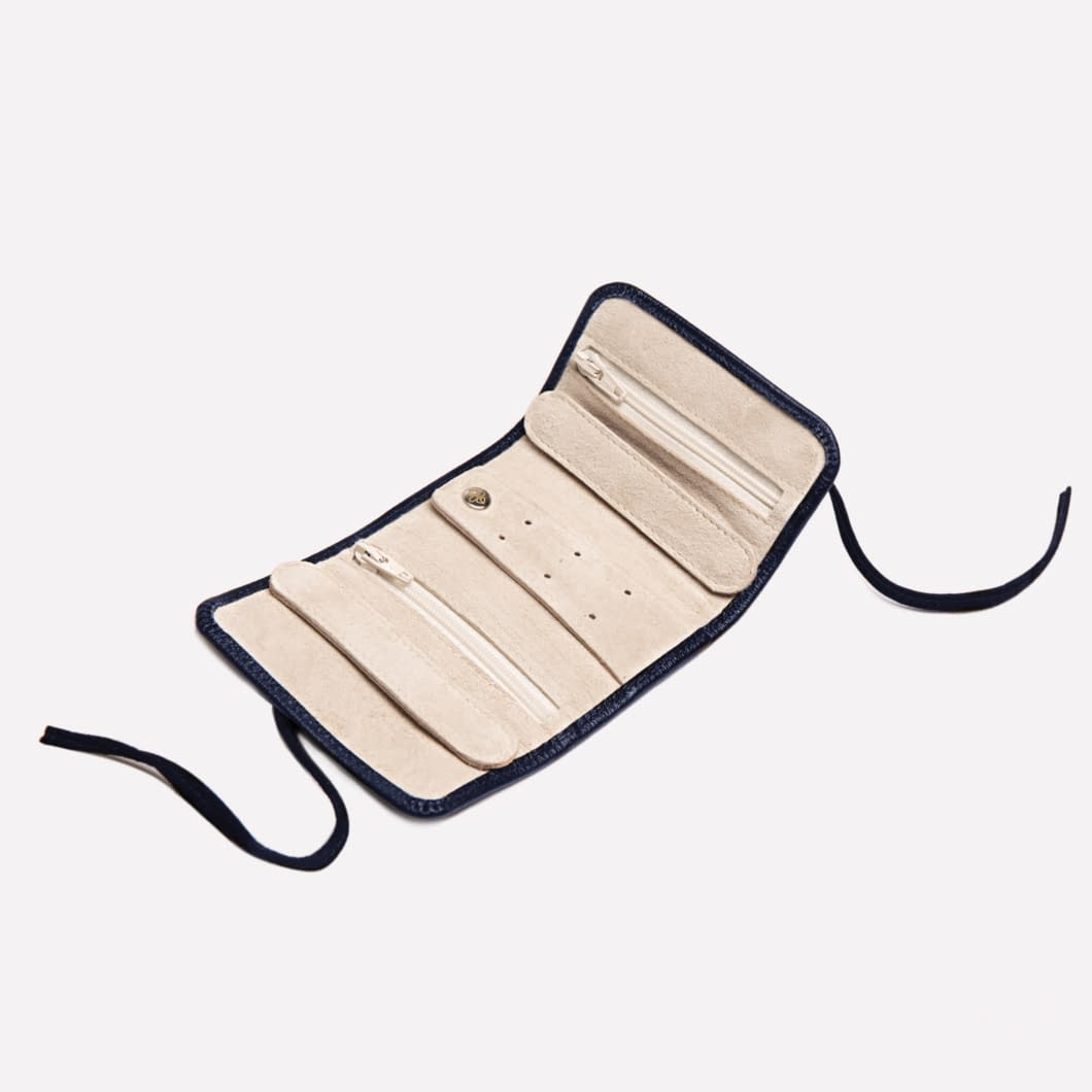 ETR CAPRA Ecru Mini Jewellery Roll
