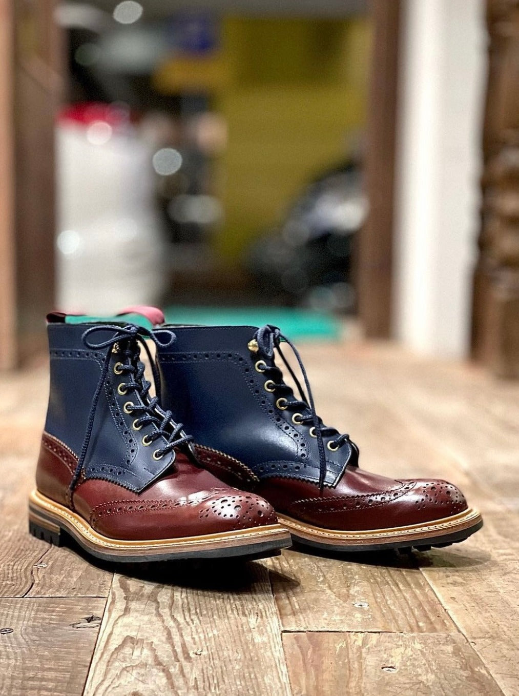 TKS MTO7 STOW Burgundy & Navy Boot