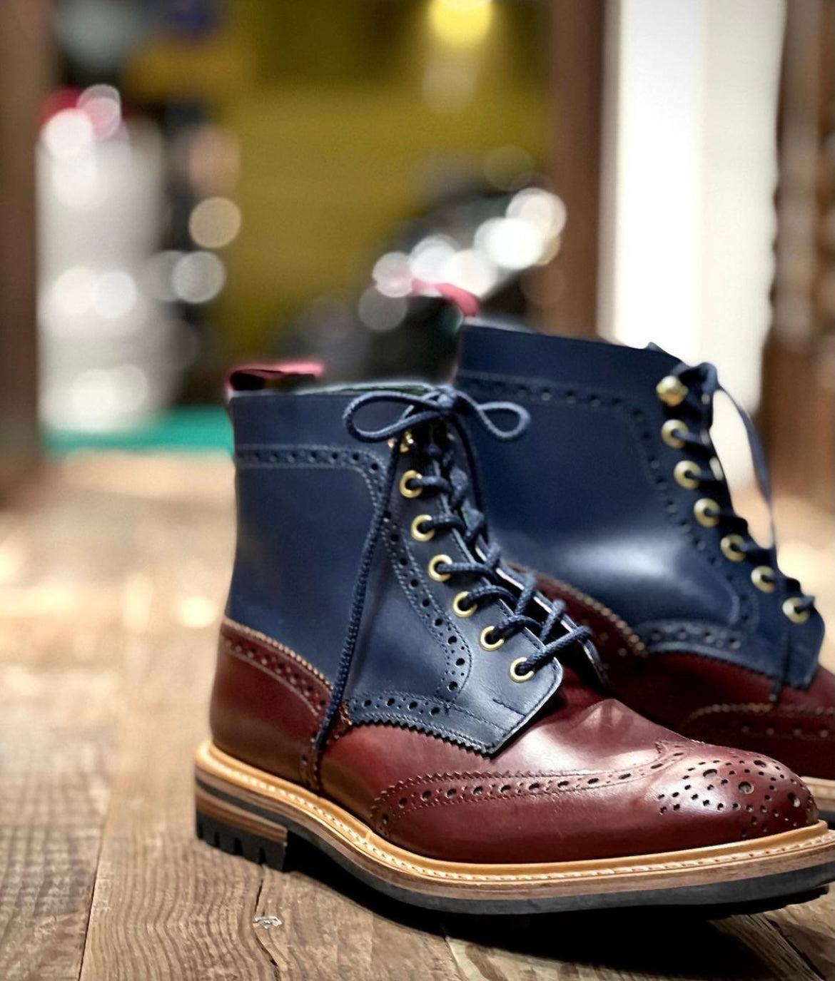 TKS x HOUSES MTO7 STOW Burgundy & Navy Boot
