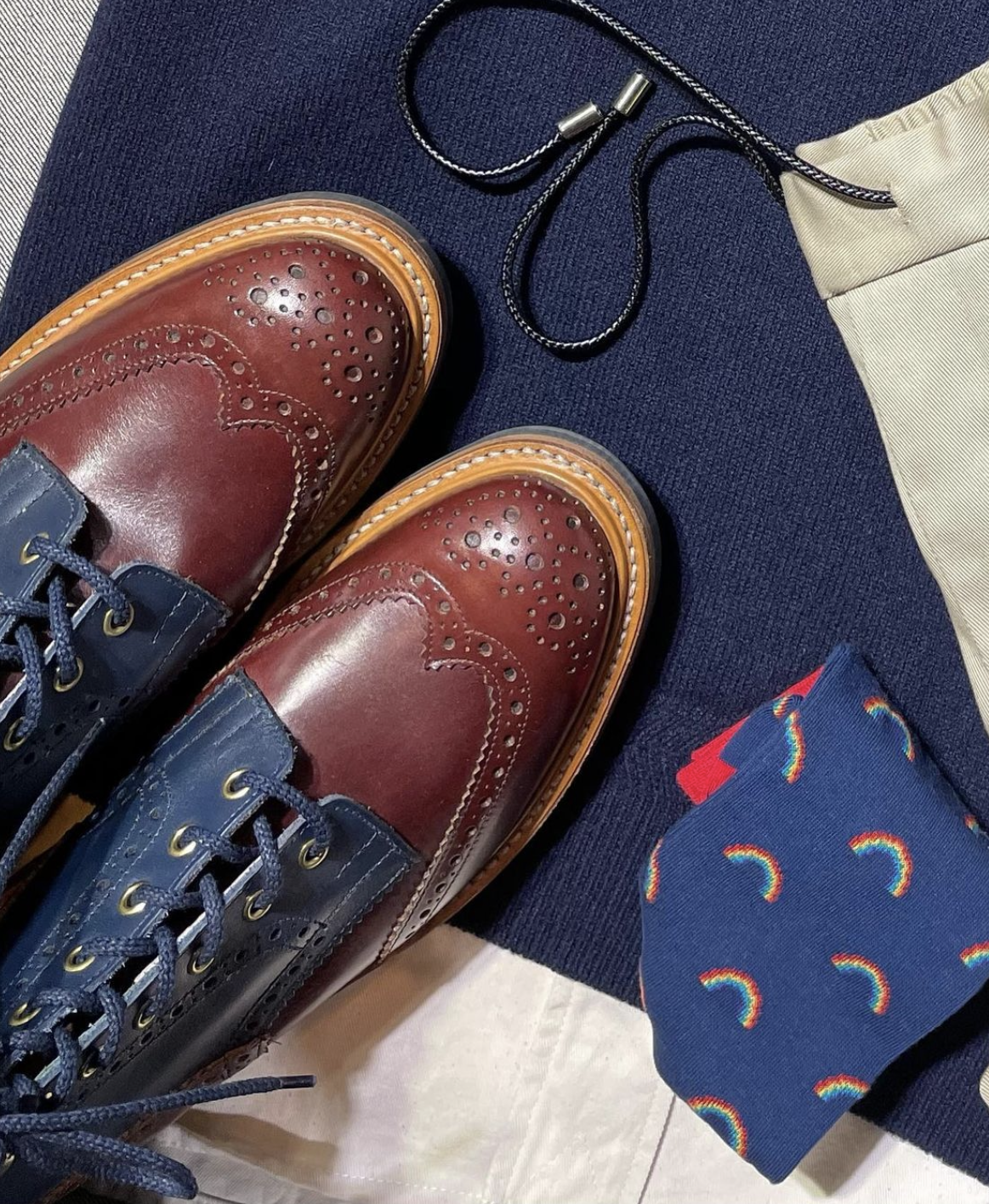 TKS MTO7 STOW Burgundy & Navy Boot