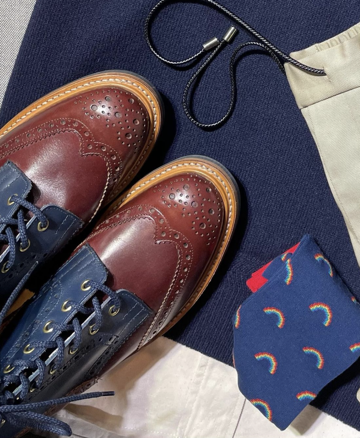 TKS MTO7 STOW Burgundy & Navy Boot