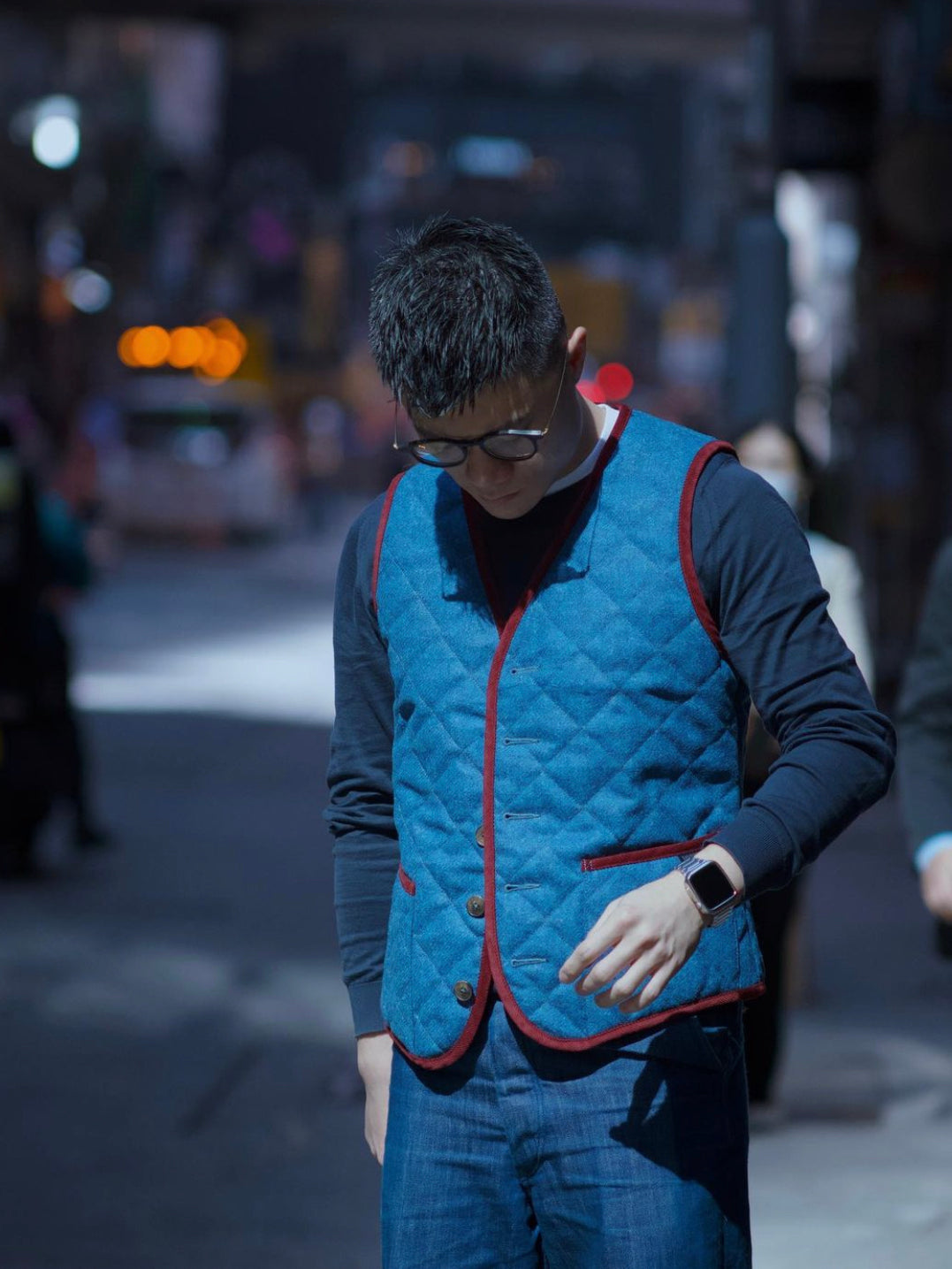 LVH x HOUSES BRAMFIELD Wool GILET Blue