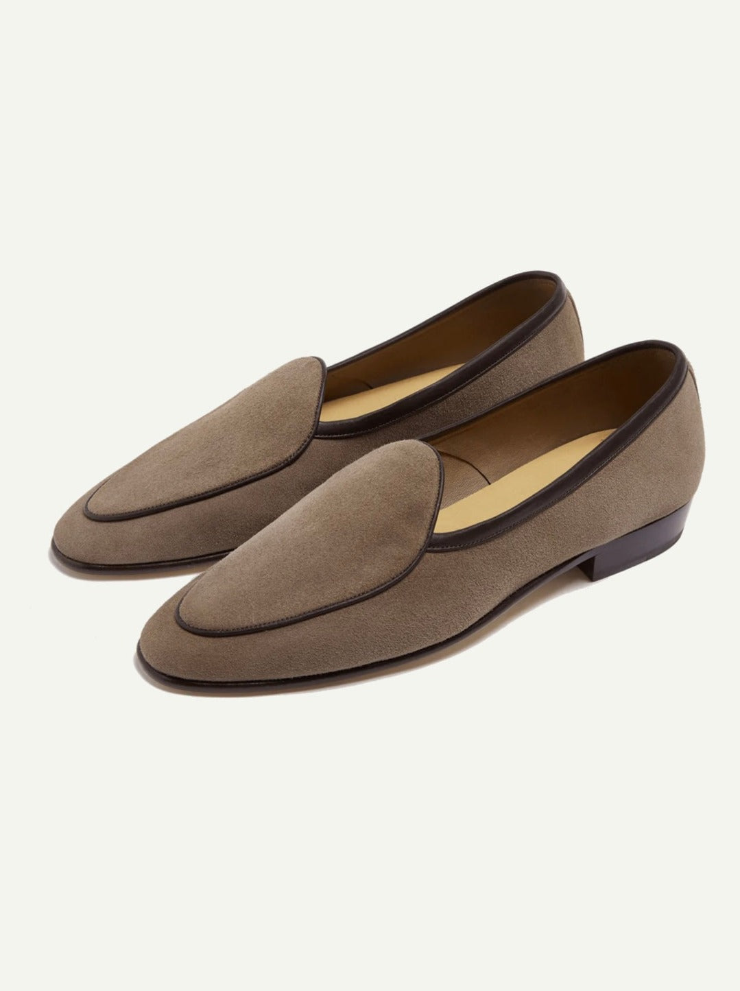 BLG SAGAN Classic Plain Greige Suede