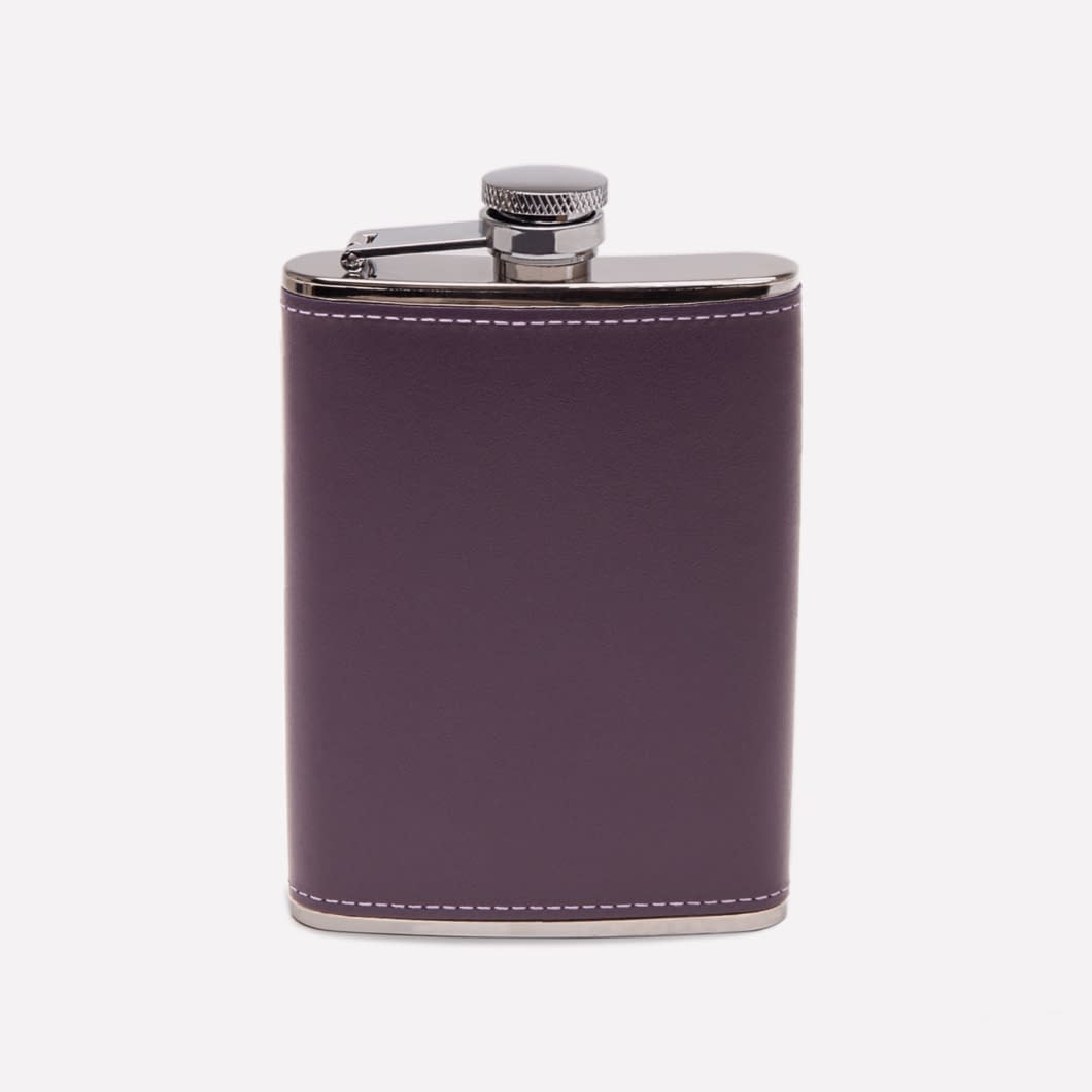 ETR Sterling 6oz Leather Bound Hip Flask