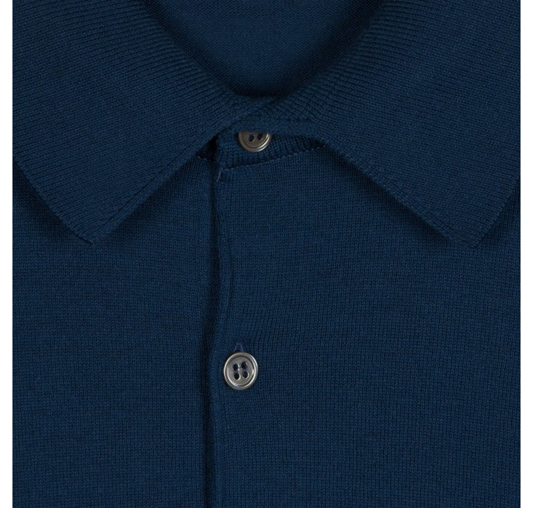JSY ADRIAN Men Sea Island Cotton Shirt Navy