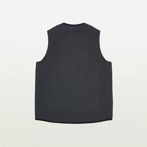 LVH Waxed Cotton Button Placket Gilet Charcoal