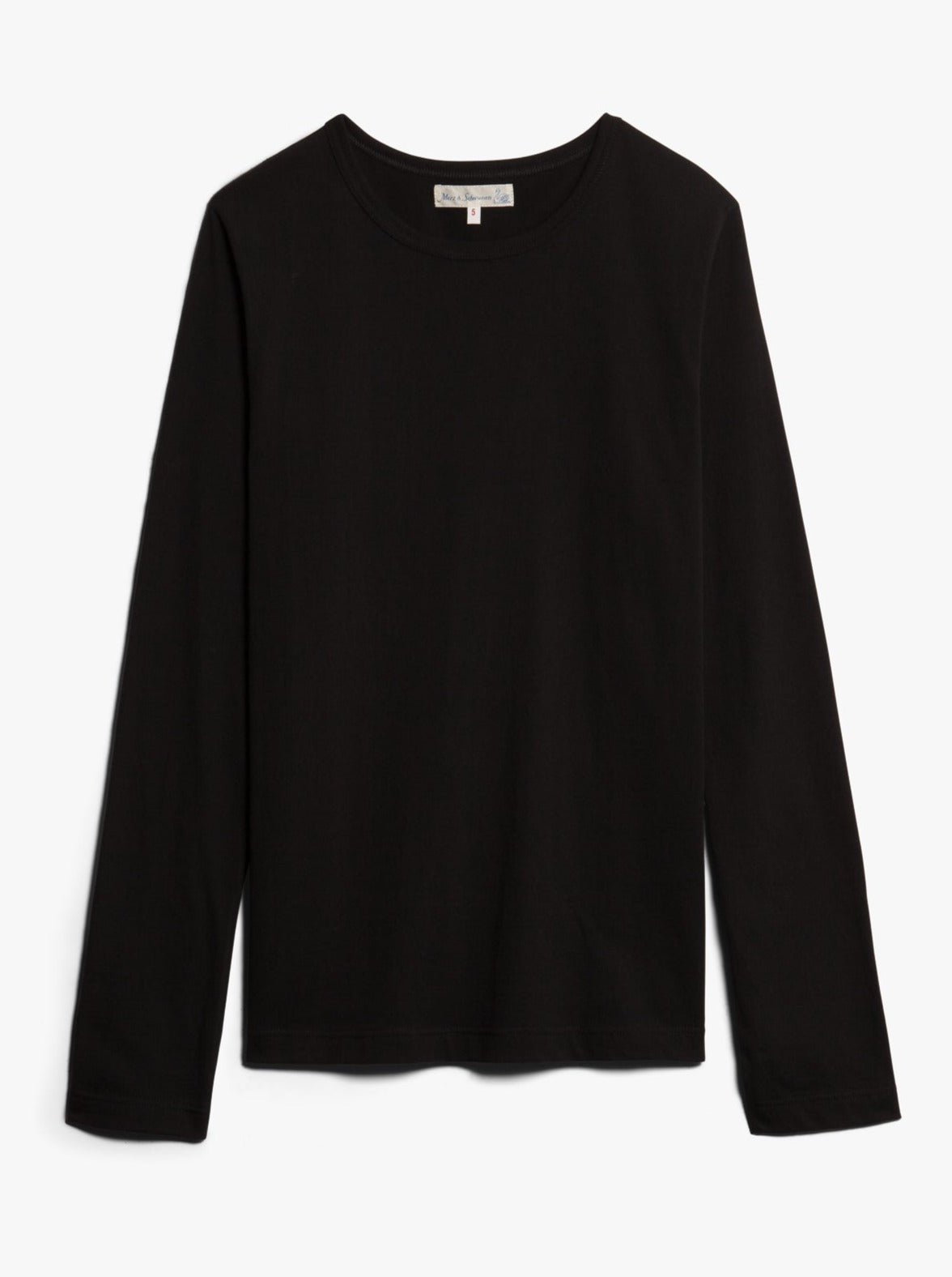 MZB Men's 1950sLS T-shirt Long sleeve Deep Black