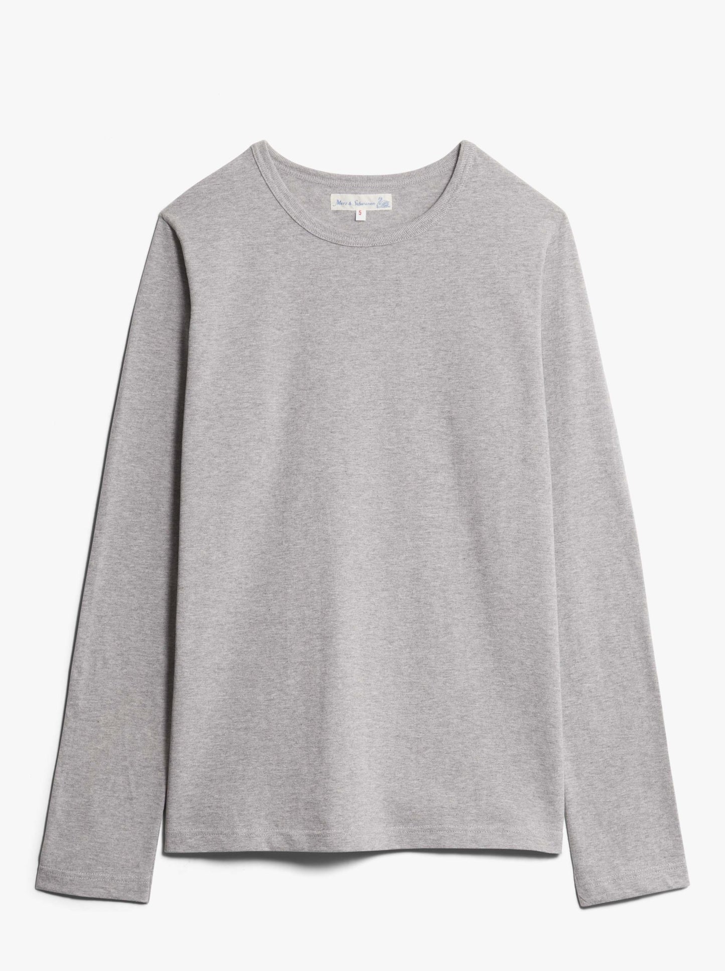 MZB Men's 1950sLS T-shirt Long sleeve Grey Mel