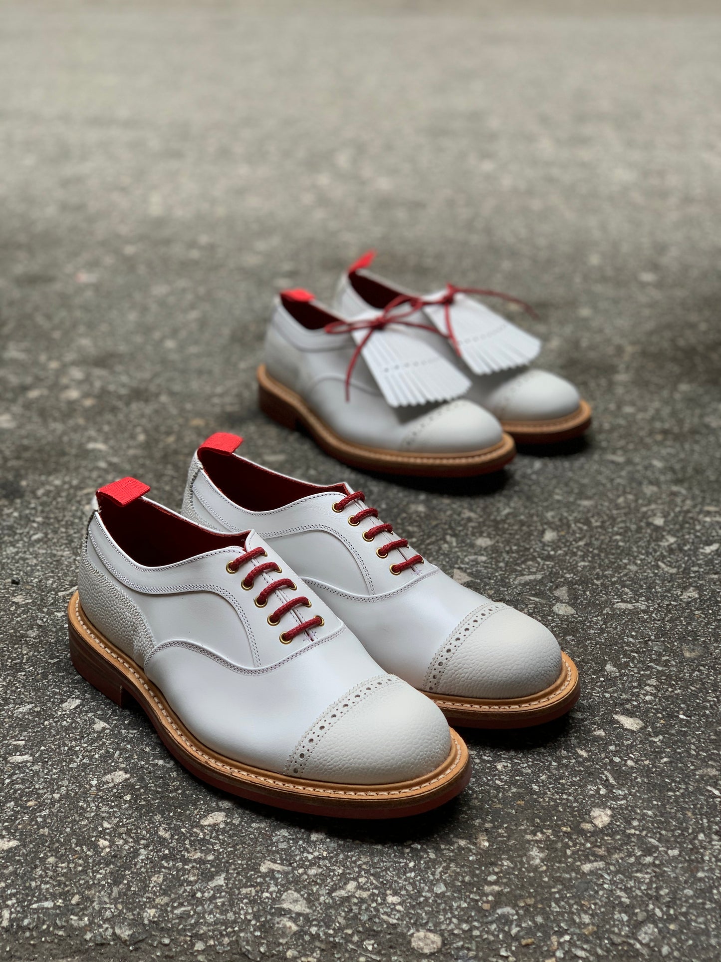 TKS MTO9 Ladies OXFORD Dainite White Calf