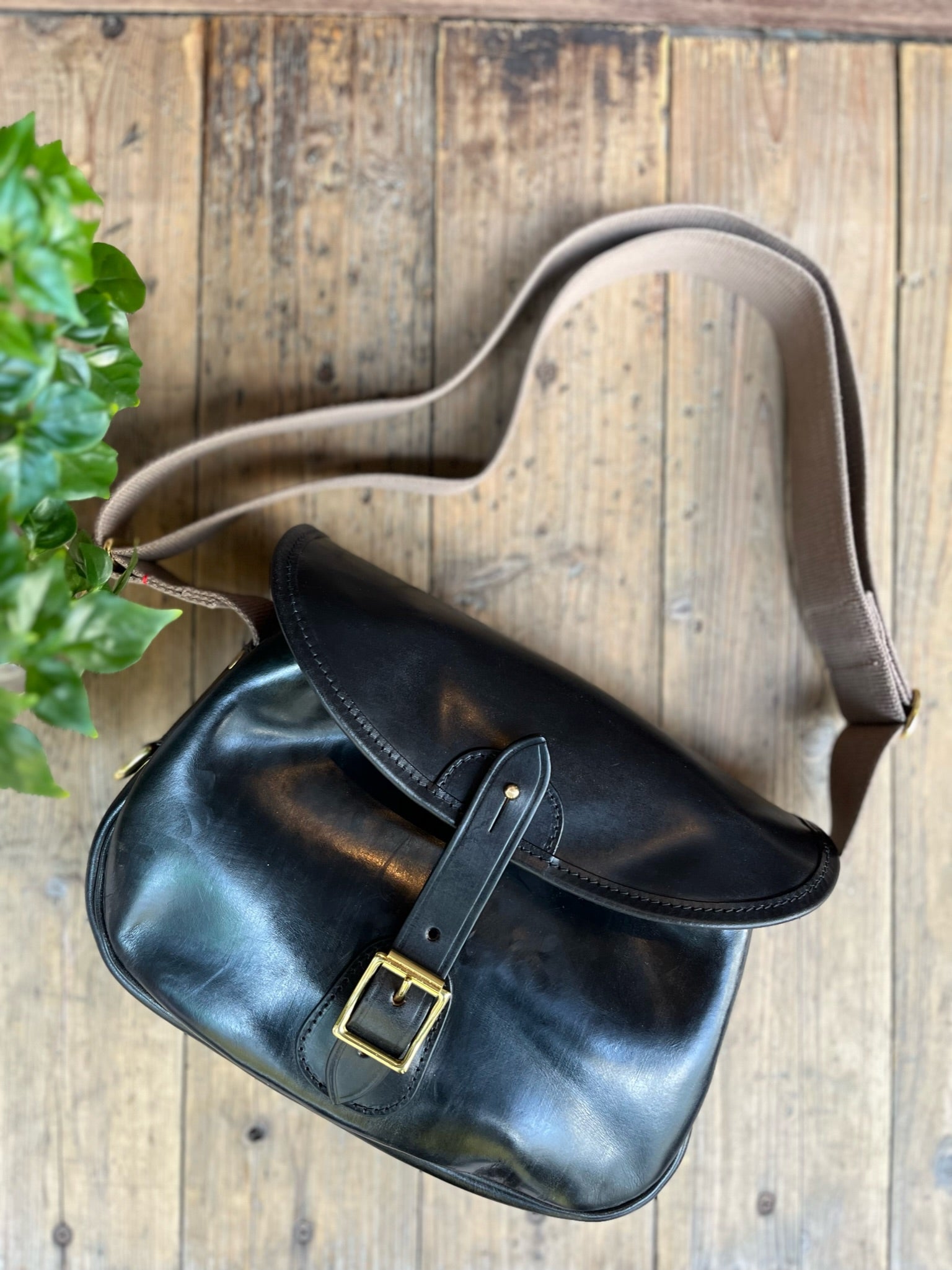 Leather Crossbody Bag Bridle Leather Shoulder Strap CRT MALTON