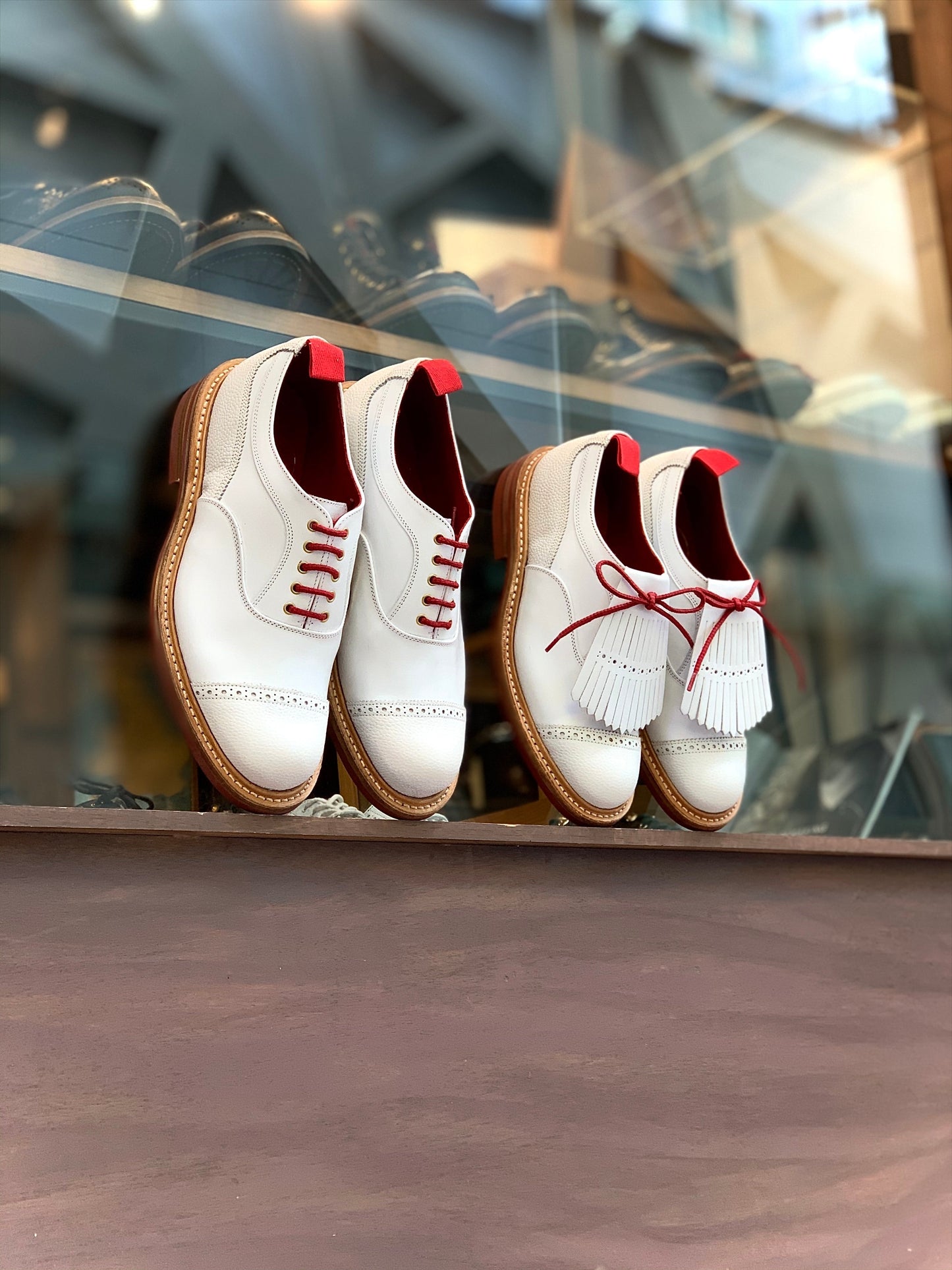 TKS MTO9 Ladies OXFORD Dainite White Calf