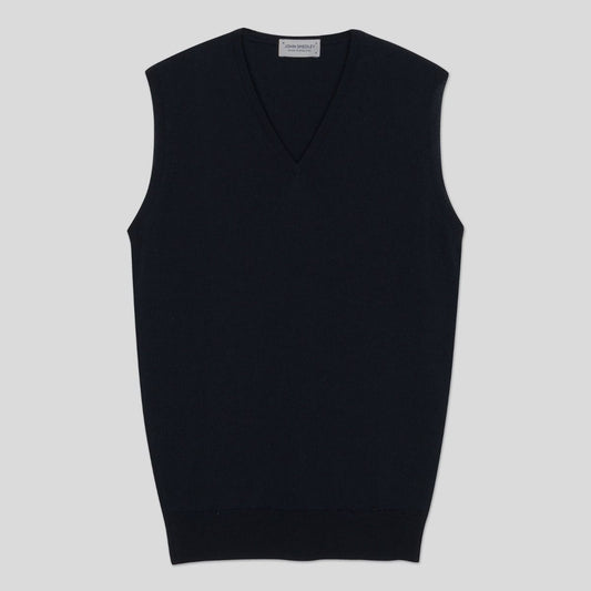 JSY HADFIELD Men Merino V-Neck Sleeveless Classic