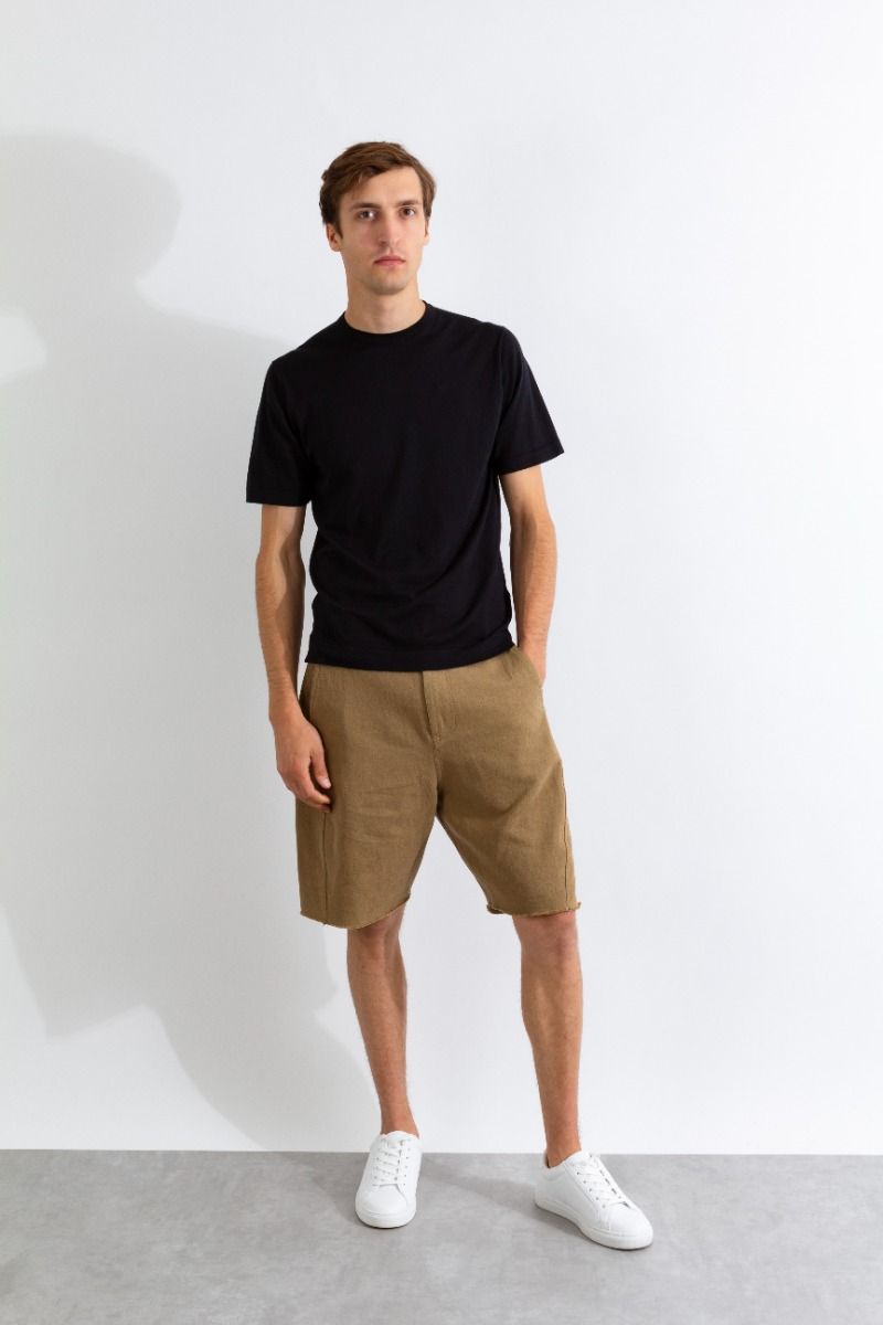 JSY LORCA Men Sea Island Cotton T-Shirt Black