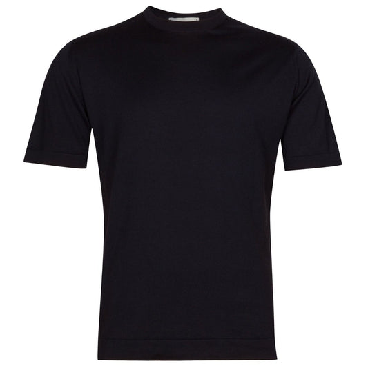 JSY LORCA Men Sea Island Cotton T-Shirt Navy