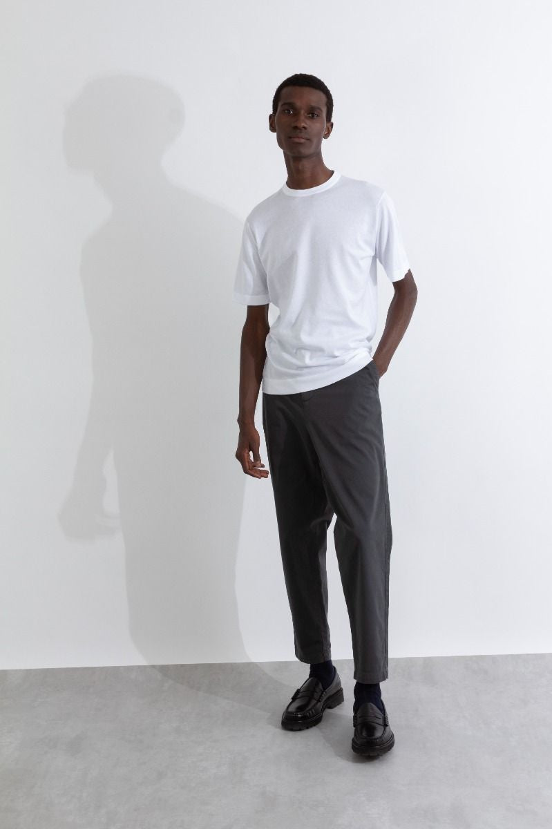 JSY LORCA Men Sea Island Cotton T-Shirt White