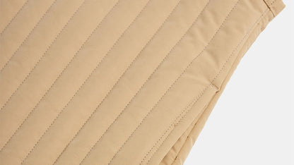 LVH DUBLIN Clean Line Oversized Brushed PolyCotton Quilted Gilet Beige