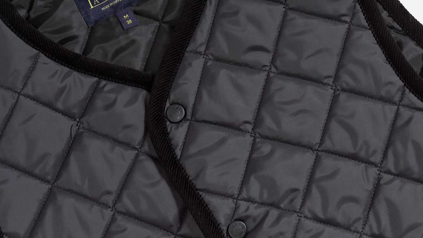 LVH THORNHAM Lavenster Quilted Gilet Black