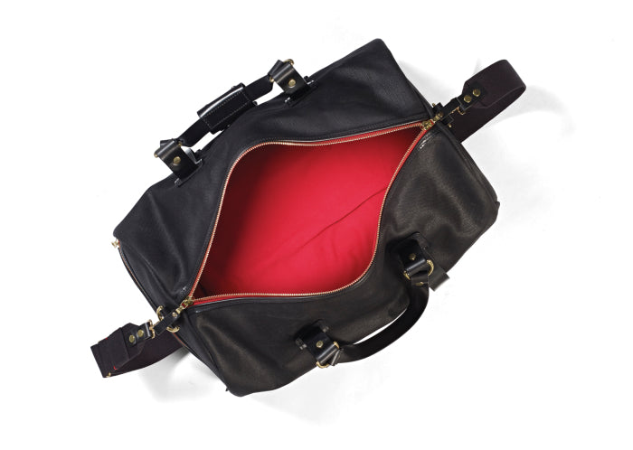 CRT Vintage Waxed Duffle Holdall Black