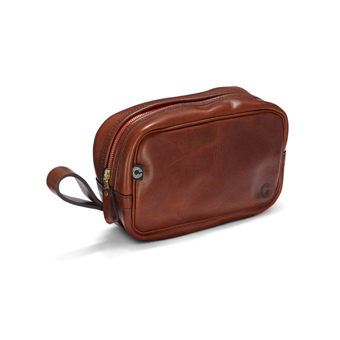 CRT Vintage Leather Wash Bag