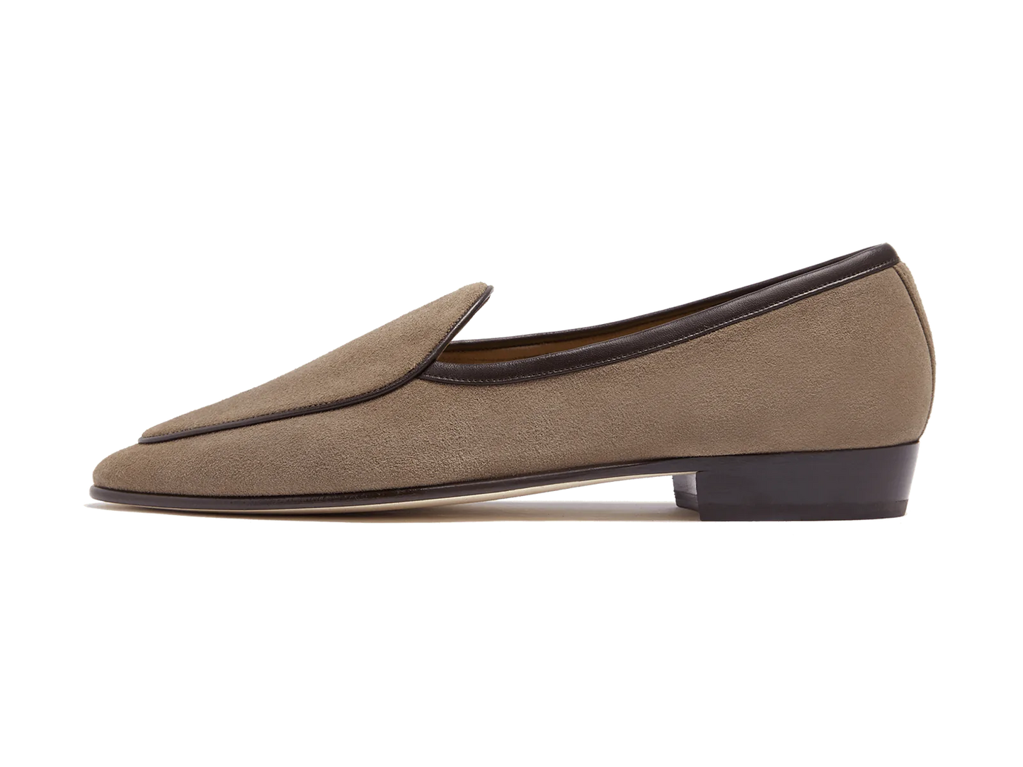 BLG SAGAN Classic Plain Greige Suede