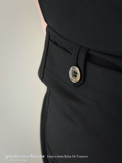 GBS 2002 Linen Cotton Trousers 2220 Black